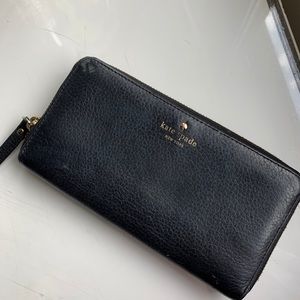 Kate spade leather “Lacey” wallet in black